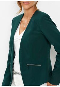 bonprix - Żakiet. Kolor: zielony. Styl: elegancki
