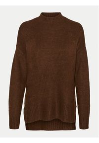 Vero Moda Sweter 10269229 Brązowy Loose Fit. Kolor: brązowy. Materiał: syntetyk #5