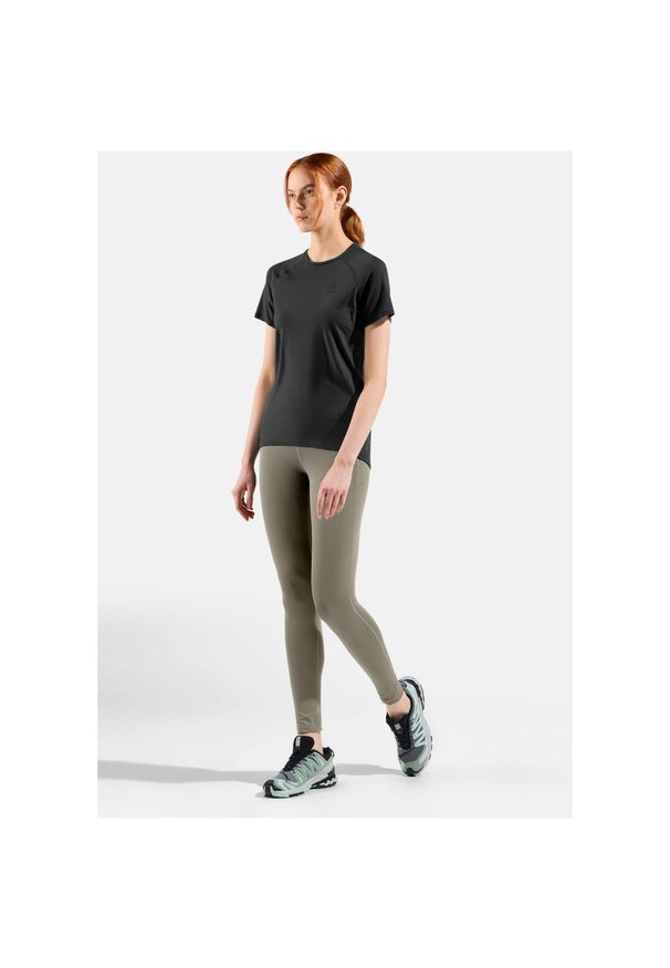 Legginsy damskie Odlo ASCENT MEDIUM SUPPORT Tights. Kolor: zielony. Sport: turystyka piesza