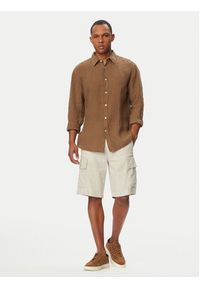 BOSS Koszula Relegant 50567579 Zielony Regular Fit. Kolor: zielony. Materiał: len #3