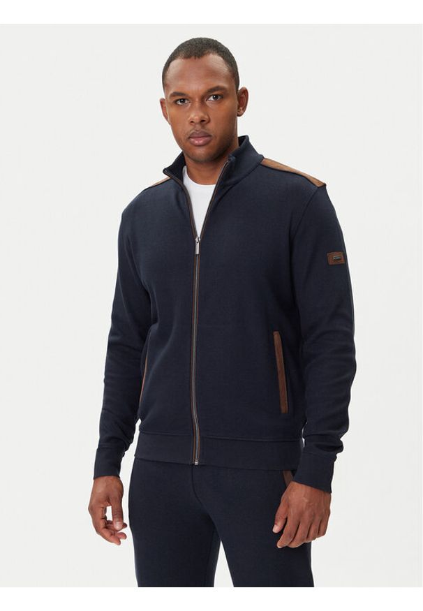 Bugatti Bluza 8700-85050D Granatowy Regular Fit. Kolor: niebieski. Materiał: bawełna
