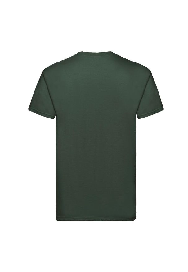 FRUIT OF THE LOOM - Męska Koszulka Super Premium. Kolor: zielony