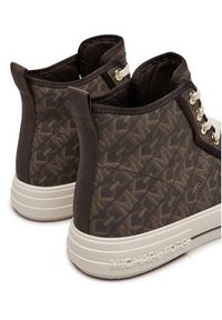 MICHAEL Michael Kors Trampki Evy High Top 43F4EYFE5B Brązowy. Kolor: brązowy. Materiał: skóra #5