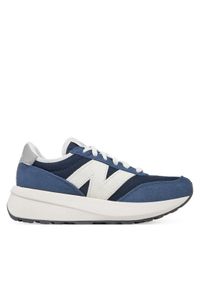 New Balance Sneakersy GS370AG Granatowy. Kolor: niebieski. Materiał: skóra, zamsz