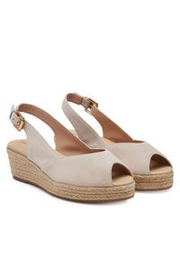 Geox Espadryle D55YXA-00021 C6738 Beżowy. Kolor: beżowy. Materiał: materiał
