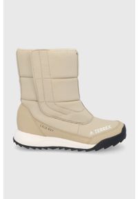 adidas Performance - adidas TERREX - Śniegowce Terrex Choleah Boot. Nosek buta: okrągły. Zapięcie: rzepy. Kolor: beżowy. Materiał: guma