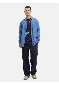 Jack & Jones Sweter Holiday 12287994 Granatowy Relaxed Fit. Kolor: niebieski. Materiał: bawełna
