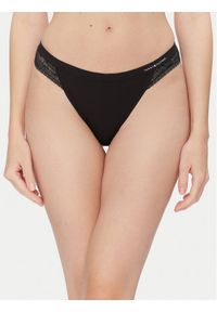 TOMMY HILFIGER - Tommy Hilfiger Stringi UW0UW02473 Czarny. Kolor: czarny. Materiał: syntetyk