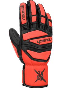 Rękawice narciarskie Reusch Worldcup Warrior DH. Kolor: czerwony, czarny, wielokolorowy. Sezon: zima. Sport: narciarstwo