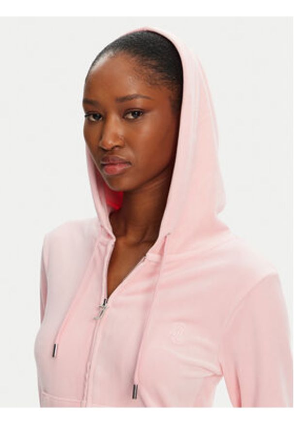 Juicy Couture Bluza Robertson JCAP176 Różowy Slim Fit. Kolor: różowy. Materiał: syntetyk