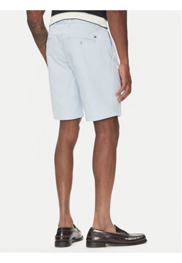 TOMMY HILFIGER - Tommy Hilfiger Szorty materiałowe Brooklyn MW0MW23563 Błękitny Regular Fit. Kolor: niebieski. Materiał: bawełna