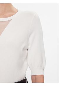 DKNY Sweter P2JSAXA5 Biały Regular Fit. Kolor: biały. Materiał: wiskoza #4