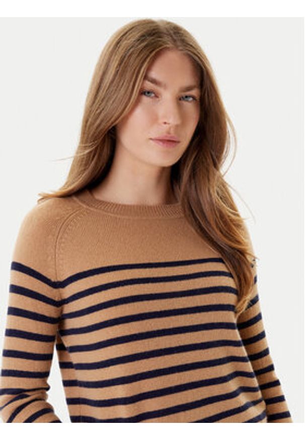 Marella Sweter Pace 2523366244 Brązowy Regular Fit. Kolor: brązowy. Materiał: kaszmir