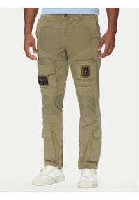 Aeronautica Militare Spodnie materiałowe 251PA1387CT1493 Khaki Regular Fit. Kolor: brązowy. Materiał: bawełna