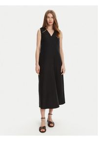 Weekend Max Mara Sukienka codzienna Egoista 2515221072 Czarny Regular Fit. Okazja: na co dzień. Kolor: czarny. Materiał: len, wiskoza. Typ sukienki: proste. Styl: casual