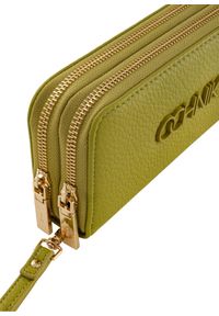 Ochnik - Dwukomorowy limonkowy portfel damski. Kolor: zielony. Materiał: skóra #5