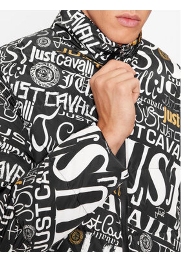 Just Cavalli Kurtka puchowa 75OAUD18 Czarny Regular Fit. Kolor: czarny. Materiał: syntetyk