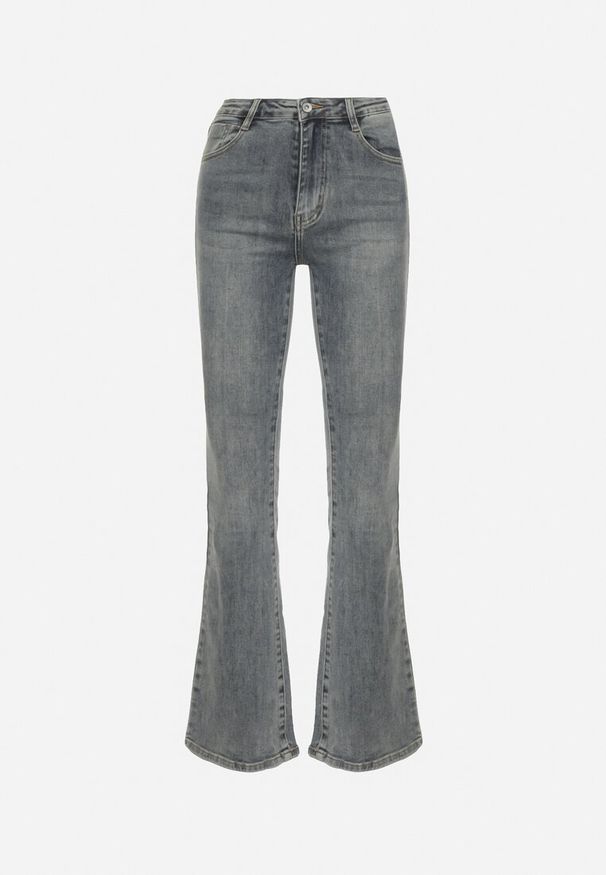 Born2be - Niebieskie Jeansy o Kroju Dzwonów z Regularnym Stanem Setva. Okazja: na co dzień. Kolor: niebieski. Styl: elegancki, casual