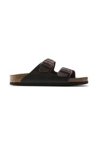 Klapki męskie Birkenstock Arizona. Kolor: brązowy. Materiał: skóra