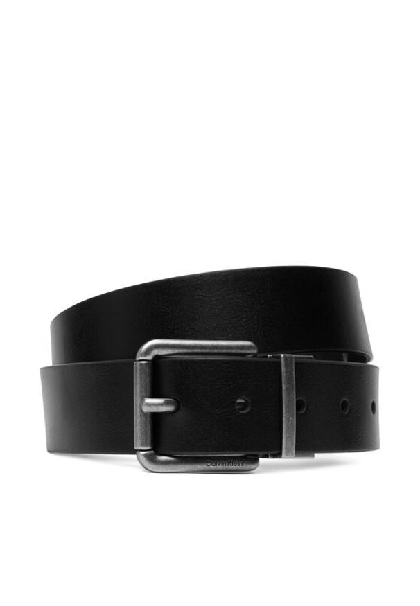 Calvin Klein Pasek Casual Roller Buckle 35Mm Adj/Re LV04D7103G Czarny. Kolor: czarny. Materiał: skóra. Styl: casual