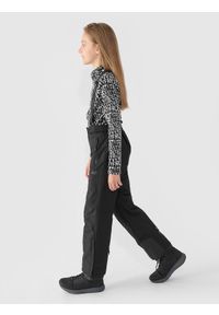 4f - 4F Spodnie narciarskie membrana 8000 dziewczęce - czarne 134 (8-9 lat). Kolor: czarny. Materiał: dzianina, materiał, tkanina, poliester. Sezon: lato. Sport: narciarstwo #2