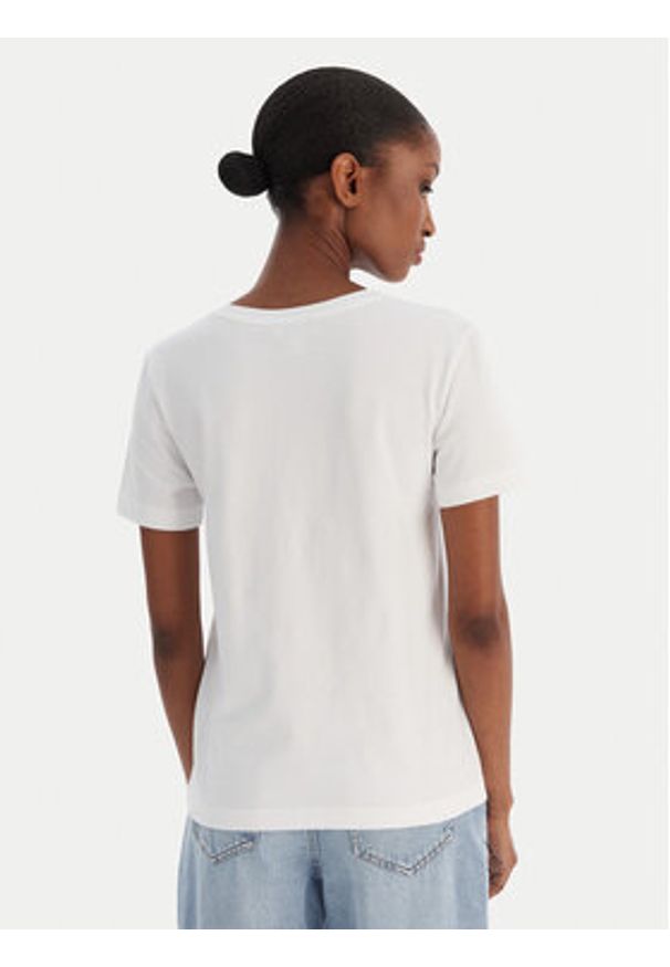Calvin Klein Jeans T-Shirt Ss Monogram Vnk LV047B205G Biały Regular Fit. Kolor: biały. Materiał: bawełna