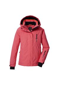 Kurtka narciarska z kapturem dla dziewczynki Killtec KSW 205. Typ kołnierza: kaptur. Kolor: czerwony, pomarańczowy, wielokolorowy. Sezon: zima. Sport: narciarstwo #1