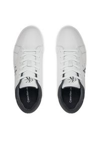 Calvin Klein Jeans Sneakersy Classic Cupsole Low Laceup Lth YM0YM00864 Beżowy. Kolor: biały. Materiał: skóra #3