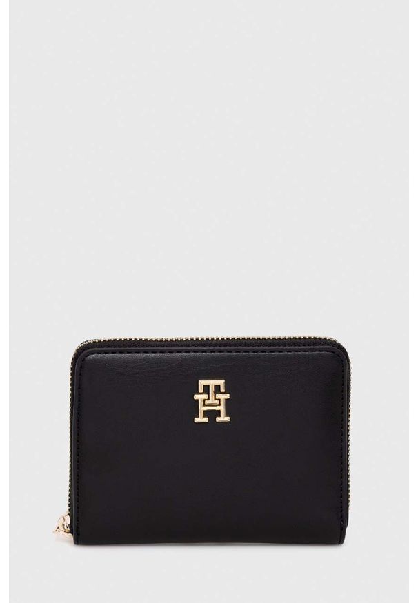 TOMMY HILFIGER - Tommy Hilfiger portfel damski kolor czarny. Kolor: czarny