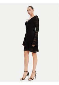 Guess Sukienka dzianinowa W5GK48 Z3E22 Czarny Slim Fit. Kolor: czarny. Materiał: wiskoza #5
