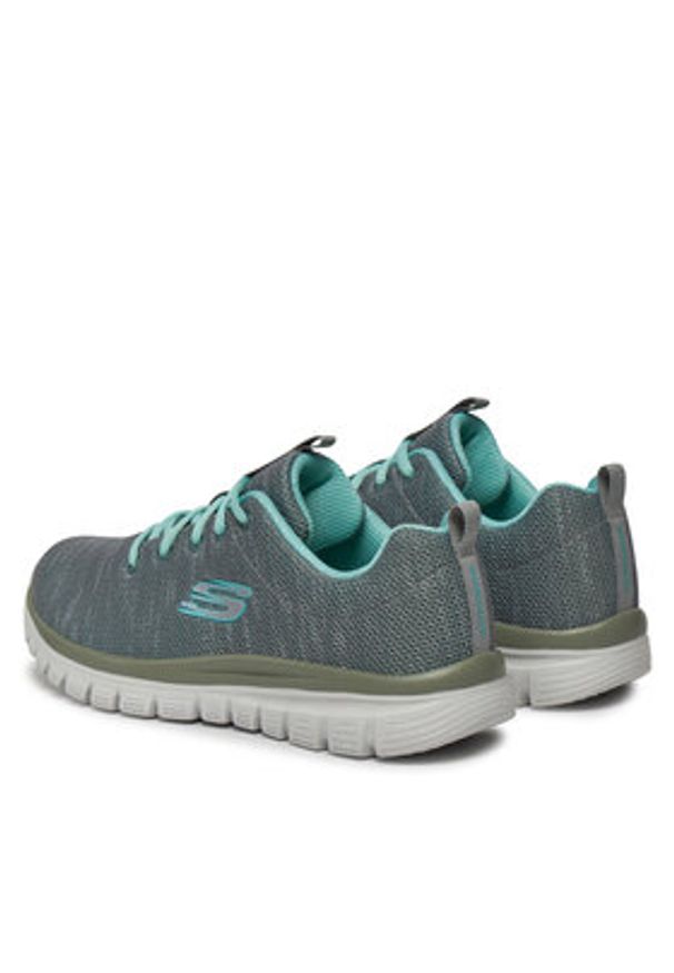 skechers - Skechers Sneakersy Twisted Fortune 12614/GYMN Szary. Kolor: szary. Materiał: materiał
