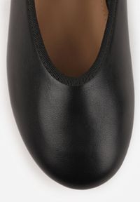 Born2be - Czarne Balerinki Vices w Stylu Mary Jane z Paskiem ze Sprzączką Cesirra. Zapięcie: pasek. Kolor: czarny. Materiał: jeans. Obcas: na obcasie. Styl: klasyczny, elegancki #5