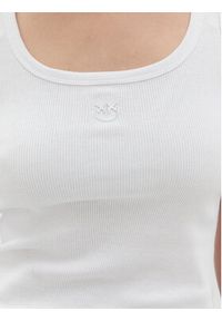 Pinko - PINKO Top 100807 A2C1 Biały Regular Fit. Kolor: biały. Materiał: bawełna