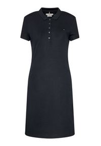 TOMMY HILFIGER - Tommy Hilfiger Sukienka codzienna Heritage WW0WW24973 Granatowy Slim Fit. Okazja: na co dzień. Kolor: niebieski. Materiał: bawełna. Typ sukienki: proste. Styl: casual #5