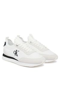 Calvin Klein Sneakersy Retro Runner Lace Up Sock YW0YW02060 Biały. Kolor: biały. Materiał: materiał #5