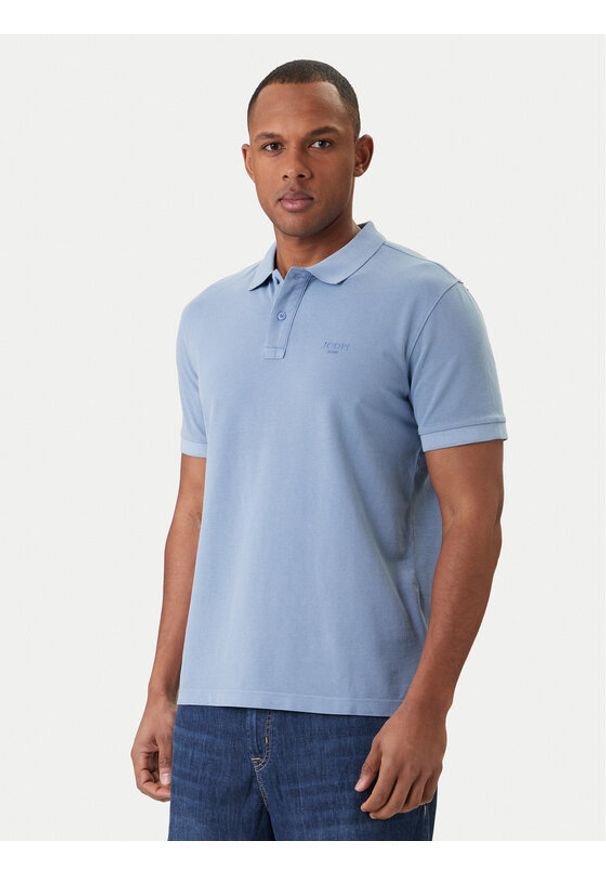 JOOP! Jeans Polo Ambrosian 30045619 Błękitny Modern Fit. Typ kołnierza: polo. Kolor: niebieski. Materiał: bawełna