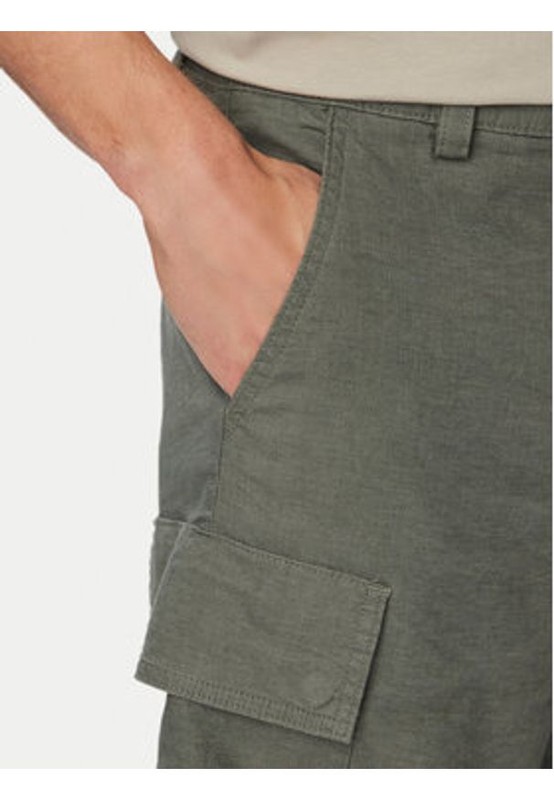 BOSS Szorty materiałowe Sisla 50559366 Szary Relaxed Fit. Kolor: szary. Materiał: len