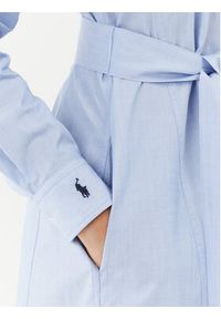 Polo Ralph Lauren Sukienka koszulowa 211910817001 Niebieski Regular Fit. Typ kołnierza: polo. Kolor: niebieski. Materiał: bawełna. Typ sukienki: koszulowe #6