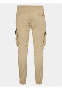 Alpha Industries Joggery Twill 116202 Beżowy Regular Fit. Kolor: beżowy. Materiał: bawełna #3