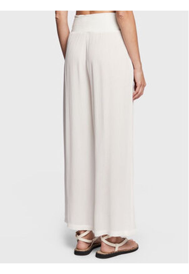 Lauren Ralph Lauren Spodnie dzianinowe 20151090 Biały Regular Fit. Kolor: biały. Materiał: wiskoza