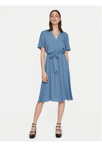 Vila Sukienka koszulowa Moashly 14089260 Niebieski Regular Fit. Kolor: niebieski. Materiał: wiskoza. Typ sukienki: koszulowe #6