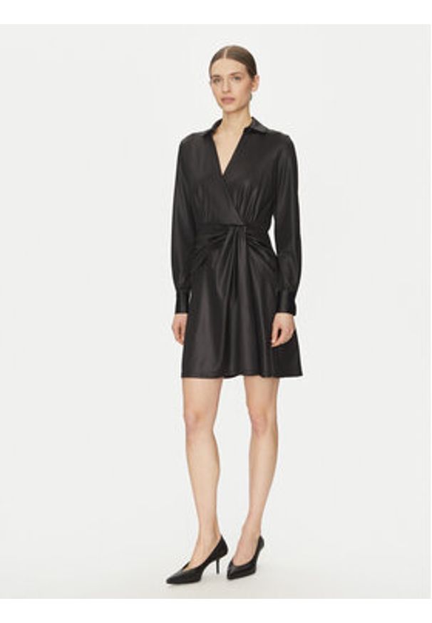DKNY Sukienka koktajlowa DD4JL26A Czarny Slim Fit. Kolor: czarny. Materiał: syntetyk. Styl: wizytowy