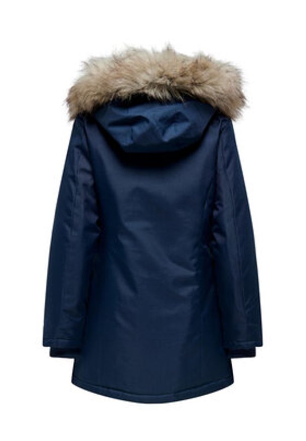 only - ONLY Parka 15300633 Granatowy Regular Fit. Kolor: niebieski. Materiał: syntetyk
