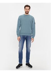 Calvin Klein Jeans Bluza Badge Crew Neck J30J323426 Niebieski Regular Fit. Kolor: niebieski. Materiał: bawełna #5
