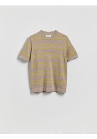 Reserved - Sweter z wiskozą - beżowy. Kolor: beżowy. Materiał: wiskoza #1