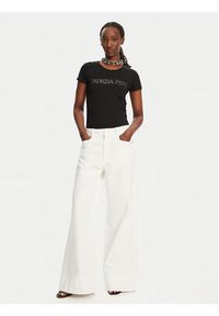 Patrizia Pepe T-Shirt CM1419/J013-K103 Czarny Regular Fit. Kolor: czarny. Materiał: wiskoza