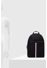 TOMMY HILFIGER - Tommy Hilfiger plecak męski kolor czarny duży gładki. Kolor: czarny. Wzór: gładki #6