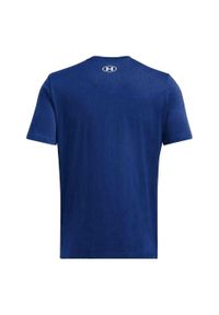 Under Armour - T-shirt Męski Logo. Kolor: niebieski. Sport: turystyka piesza