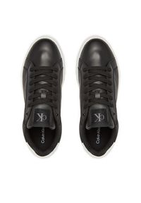 Calvin Klein Jeans Sneakersy Bold Flatf Low Lace Lth YW0YW01878 Czarny. Kolor: czarny. Materiał: skóra #3