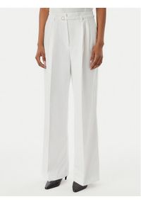 TOMMY HILFIGER - Tommy Hilfiger Spodnie materiałowe WW0WW48884 Biały Wide Leg. Kolor: biały. Materiał: bawełna #1
